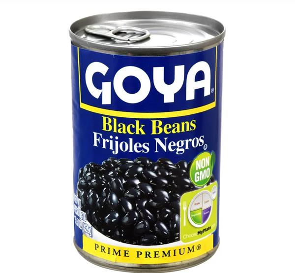 GOYA BLACK BEANS FRIJOLES NEGROS 15.5oz