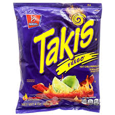 TAKIS HOT CHILI PEPPER&LIME TORTILLA CHIPS 113G